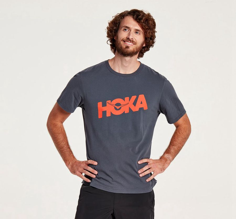 Hoka One One Brand - Men Tee - Blue,Australia CMI-736094